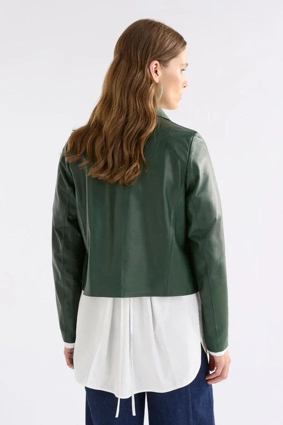 Kurtka z delikatnej skóry w kolorze Milan Green Kurtka z delikatnej skóry w kolorze Milan Green