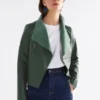 Kurtka z delikatnej skóry w kolorze Milan Green Kurtka z delikatnej skóry w kolorze Milan Green