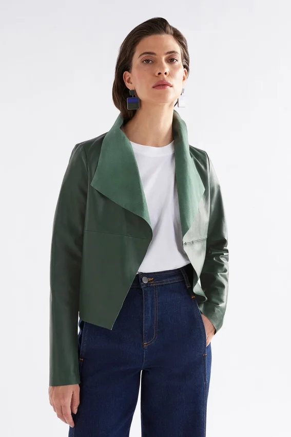 Kurtka z delikatnej skóry w kolorze Milan Green Kurtka z delikatnej skóry w kolorze Milan Green