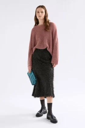 Sweter w wzór Agna w kolorze Rosewood