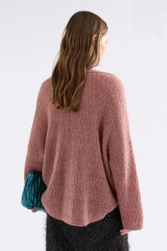 Sweter w wzór Agna w kolorze Rosewood Sweter w wzór Agna w kolorze Rosewood