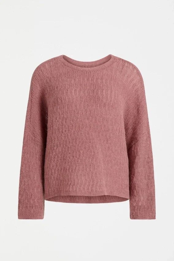 Sweter w wzór Agna w kolorze Rosewood Sweter w wzór Agna w kolorze Rosewood