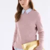 Sweter z wełny merynosowej Nevis w kolorze pudrowym Sweter z wełny merynosowej Nevis w kolorze pudrowym